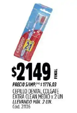 Supermercados Yaguar Colgate extra clean cepillo dental oferta