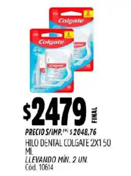 Supermercados Yaguar Colgate hilo dental oferta