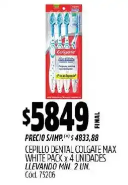 Supermercados Yaguar Colgate max white cepillo dental oferta