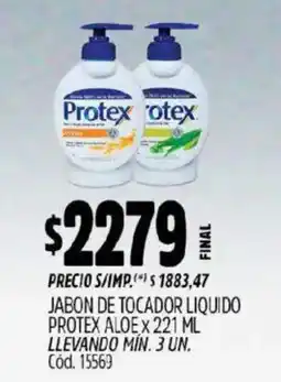 Supermercados Yaguar Protex jabon de tocador liquido oferta