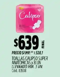 Supermercados Yaguar Calipso super anatomicas toallas oferta