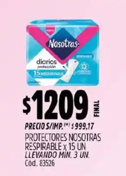 Supermercados Yaguar Nosotras protectores oferta
