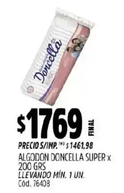 Supermercados Yaguar Doncella super algodon oferta