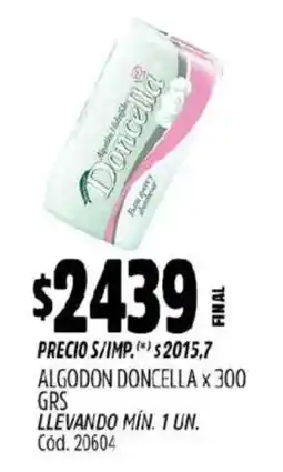 Supermercados Yaguar Doncella algodon oferta