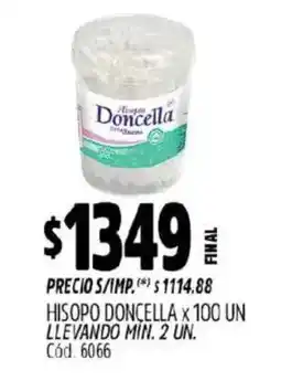Supermercados Yaguar Doncella hisopo oferta