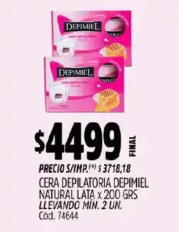 Supermercados Yaguar Depimiel natural cera depilatoria oferta