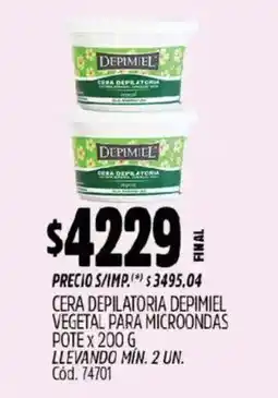 Supermercados Yaguar Depimiel vegetal cera depilatoria oferta