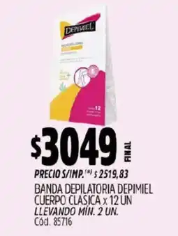 Supermercados Yaguar Depimiel cuerpo clasica banda depilatoria oferta