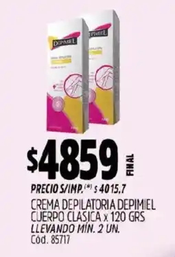 Supermercados Yaguar Depimiel cuerpo clasica crema depilatoria oferta
