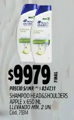 Supermercados Yaguar Head & Shoulders Appleheads shampoo oferta