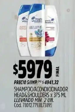 Supermercados Yaguar Head & Shoulders shampoo/acon oferta