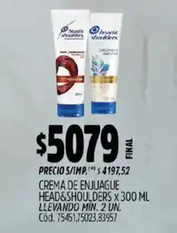 Supermercados Yaguar Head & Shoulders crema de enjuage oferta