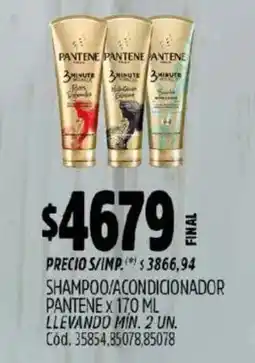 Supermercados Yaguar Pantene shampoo/acon oferta