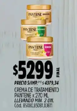 Supermercados Yaguar Pantene crema de tratamiento oferta