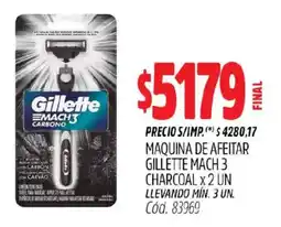 Supermercados Yaguar Gillette Mach 3 carbono oferta