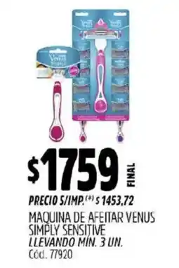 Supermercados Yaguar Venus simply sensitive oferta