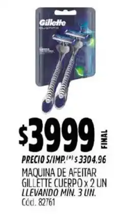 Supermercados Yaguar Gillette cuerpo oferta