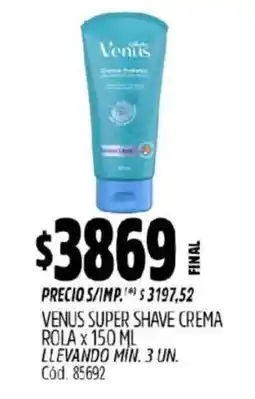 Supermercados Yaguar Venus super shave crema oferta