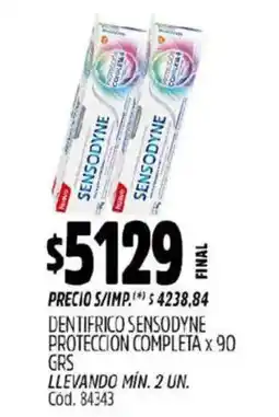 Supermercados Yaguar Sensodyne proteccion completa oferta