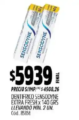 Supermercados Yaguar Sensodyne extra fresh oferta