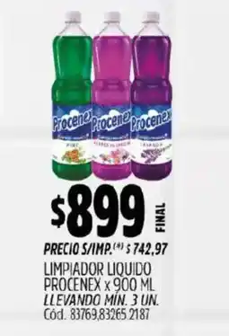 Supermercados Yaguar Procenex limpiador liquido oferta