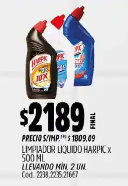 Supermercados Yaguar Harpic limpiador liquido oferta