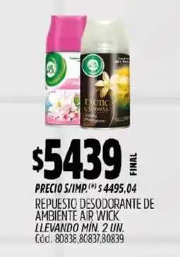 Supermercados Yaguar Repuesto desodorante de ambiente air wick oferta