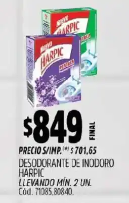 Supermercados Yaguar Harpic desodorante de inidoro oferta