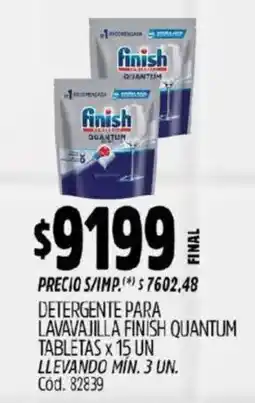 Supermercados Yaguar Finish quantum oferta