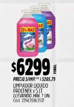 Supermercados Yaguar Procenex limpiador liquido oferta