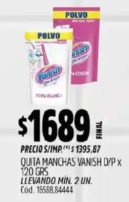 Supermercados Yaguar Vanish quita manchas oferta