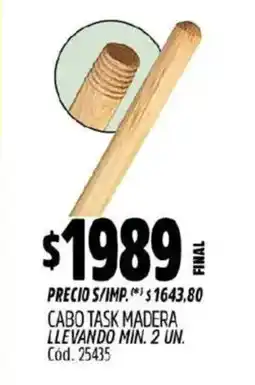 Supermercados Yaguar Cabo task madera oferta