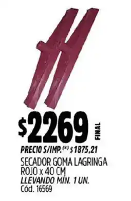 Supermercados Yaguar Secador goma lagringa rojo oferta