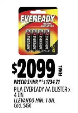 Supermercados Yaguar Eveready AA blister oferta