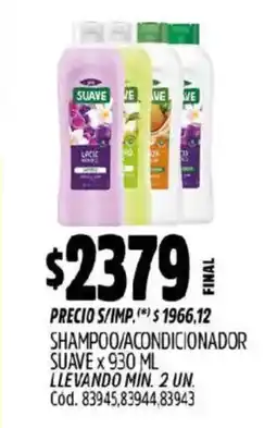 Supermercados Yaguar Suave shampoo/acon oferta
