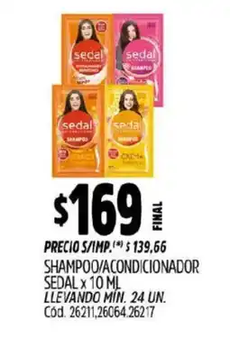 Supermercados Yaguar Sedal shampoo/acon oferta