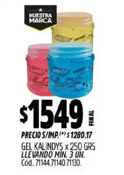 Supermercados Yaguar Kalindys gel oferta