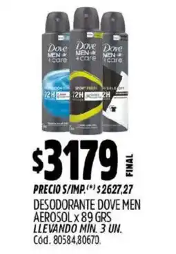 Supermercados Yaguar Dove Men desodorante aerosol oferta