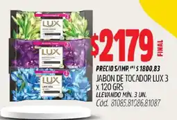 Supermercados Yaguar Lux jabon de tocador oferta