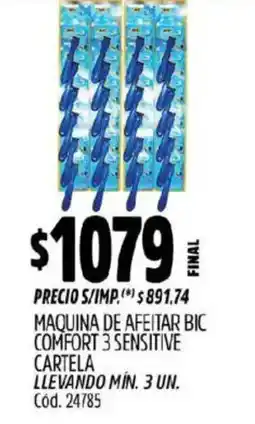 Supermercados Yaguar BIC Comfort 3 sensitive oferta