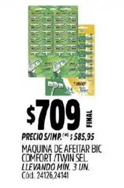 Supermercados Yaguar BIC comfort/twin oferta
