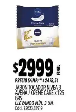 Supermercados Yaguar Nivea jabon tocador oferta