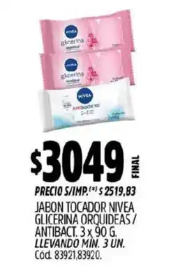 Supermercados Yaguar Nivea jabon tocador glicerina oferta