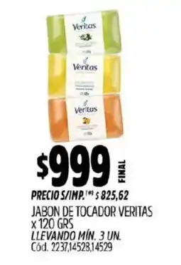 Supermercados Yaguar Veritas jabon de tocador oferta