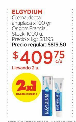 Farmacity Crema dental elgydium antiplaca x 100 g oferta