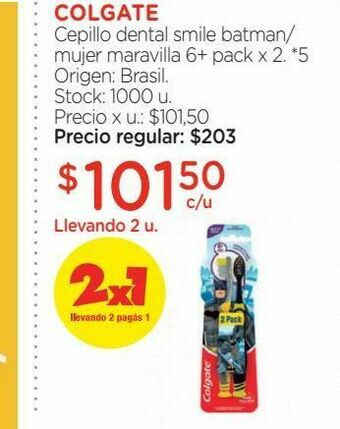 Farmacity Cepillo dental infantil colgate smiles varios diseños x 2 un oferta