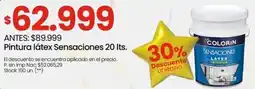 Changomas Colorin pintura látex sensaciones oferta