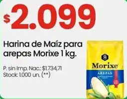Changomas Morixe harina de maiz para arepas oferta
