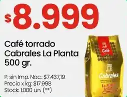 Changomas Cabrales La planta café torrado oferta