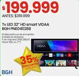 Changomas BGH TV LED 32" HD Smart VIDAA oferta